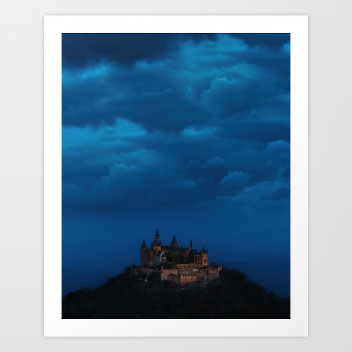 Magical Castle under a moody cloudy sky – Landscape Photography Art Print