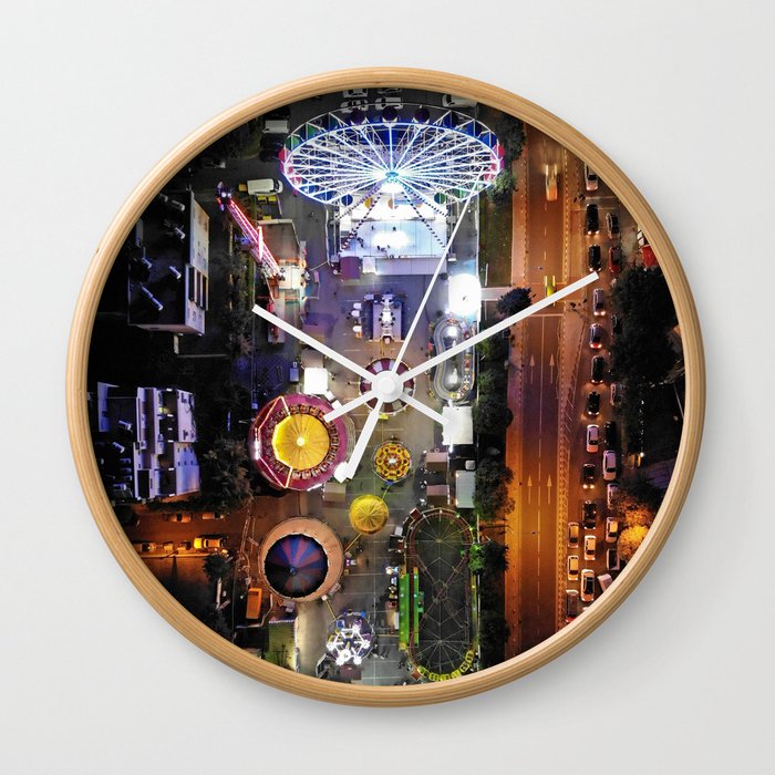 Luna Park Aerial Wall Clock