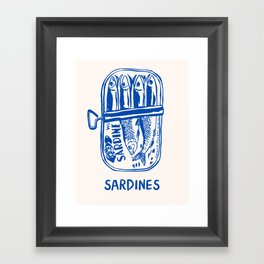 Sardine Tin Fish Print Framed Art Print
