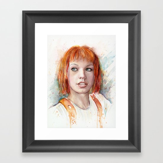Leeloo Portrait Fifth Element Art Framed Art Print