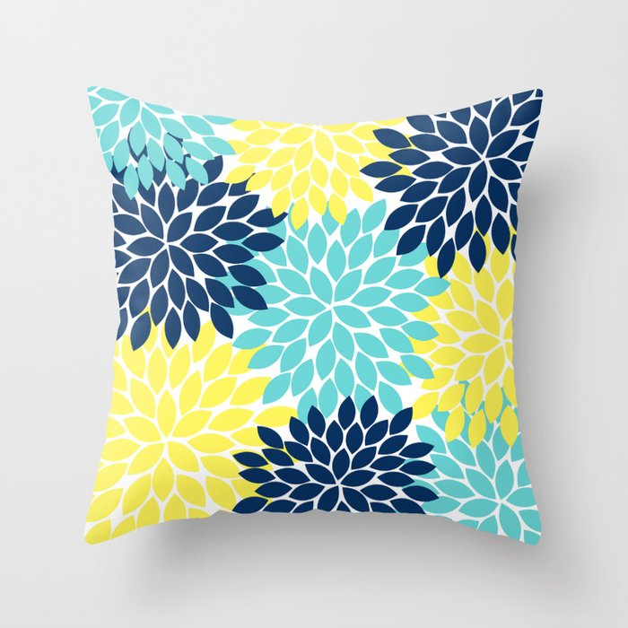 Navy and aqua throw pillows best sale