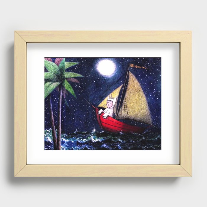 Max Traveling By Boat Recessed Framed Print