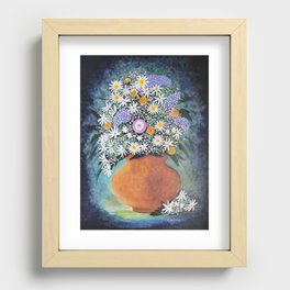 Lilacs and Wildflowers Recessed Framed Print