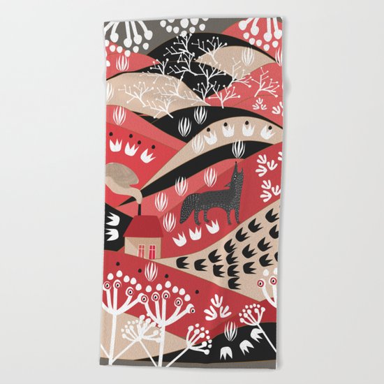 Wolf's Promise Land Beach Towel