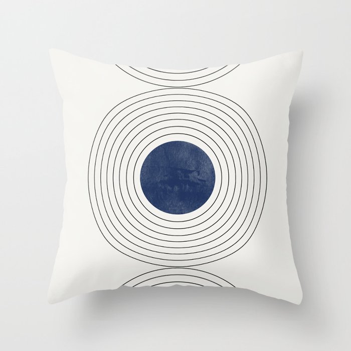 Geo Blue Balance Throw Pillow