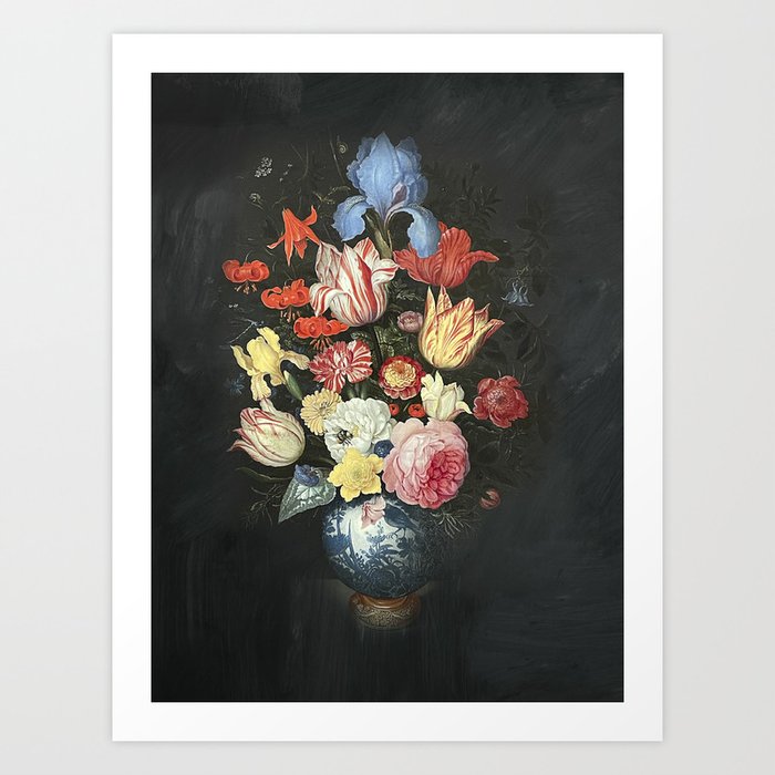Floral jar Art Print