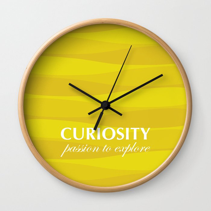 Yellow for Curiosity Wall Clock