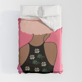 Woman At The Meadow 21 Duvet Cover