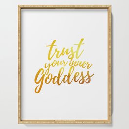 Trust Your Inner Goddess (Gold) Serving Tray