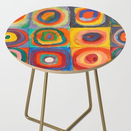 Vintage Vassily Kandinsky Color Study Squares Circles 1913 Side Table