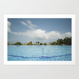 Grand Sirenis Riviera Maya Resort Akumal Mexico Art Print | Pool, Relaxation, Hotel, Recreational, Blue, Akumal, Mexico, Swimming, Outside, Leisure 
