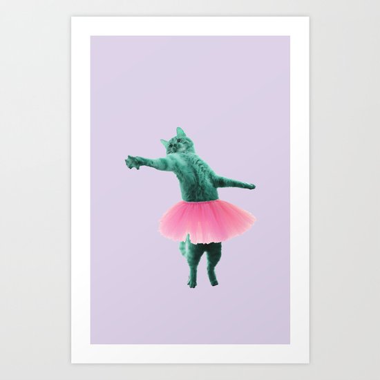 ballerina Cat Art Print