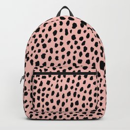 Pink and Black Dalmatian Spots (black/pink) Backpack