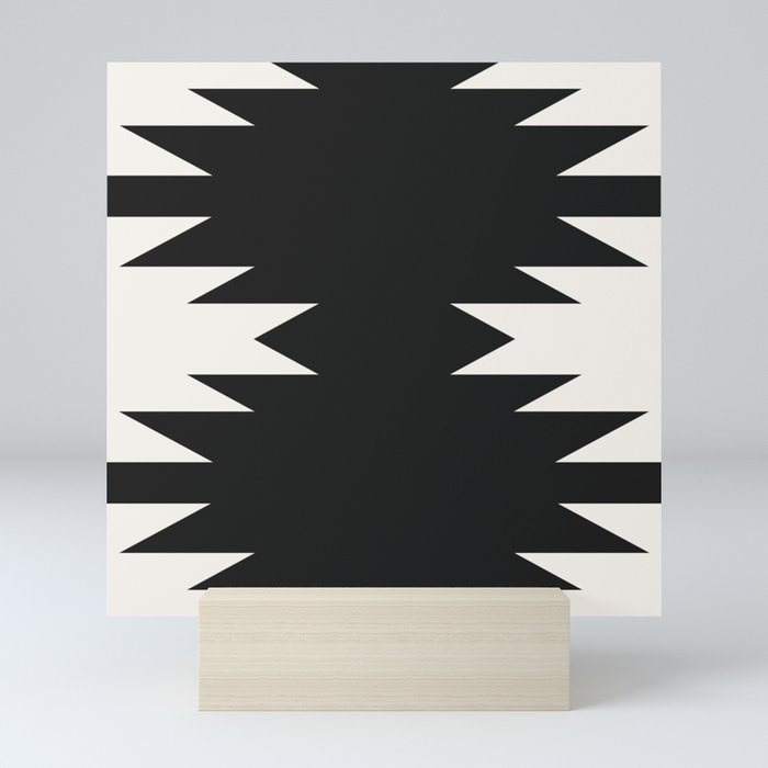 Geometric Southwestern Minimalism - Charcoal Mini Art Print