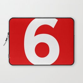 Number 6 (White & Red) Laptop Sleeve