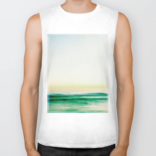 where the sea meets the sky Biker Tank