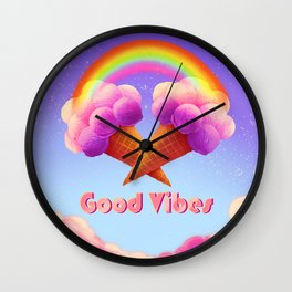 Good Rainbow vibes Wall Clock