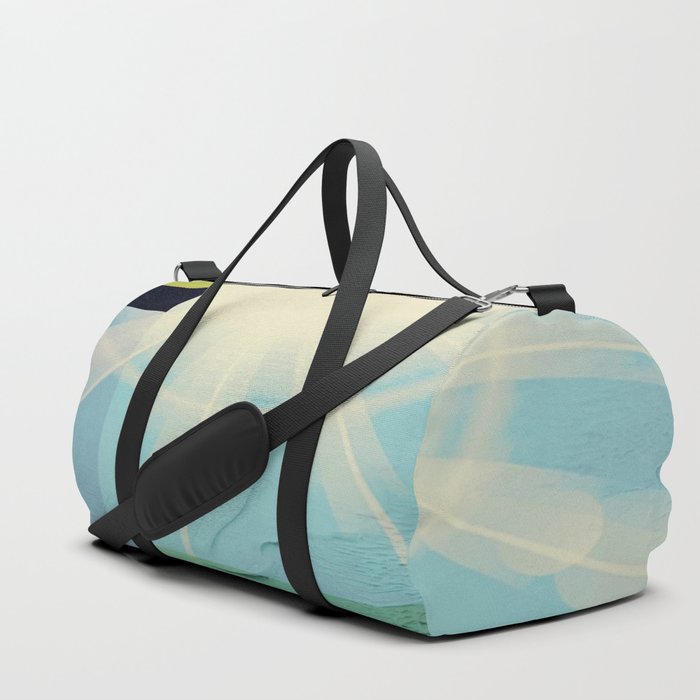 Bold Sunshine Color Blocks Sky Blue Aqua Green Duffle Bag