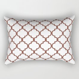 Moroccan Trellis (Brown & White Pattern) Rectangular Pillow