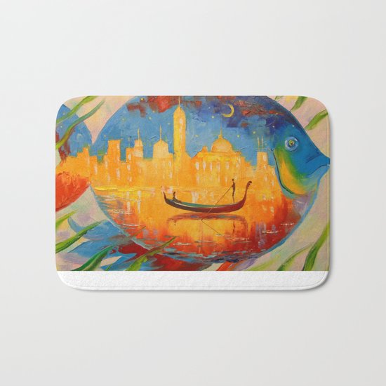 Magic fish Bath Mat