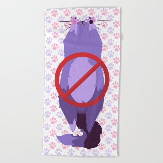 Furrbidden Zone Beach Towel
