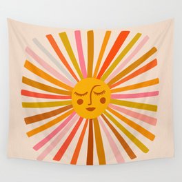 Sunshine – Retro Ochre Palette Wall Tapestry
