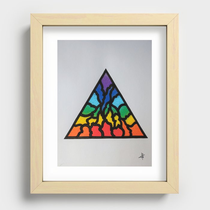 Gold pyramid Recessed Framed Print