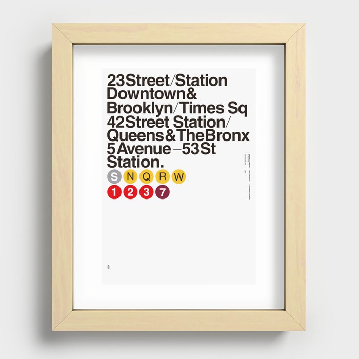 Nº5. Helvetica Posters by empatía® Recessed Framed Print