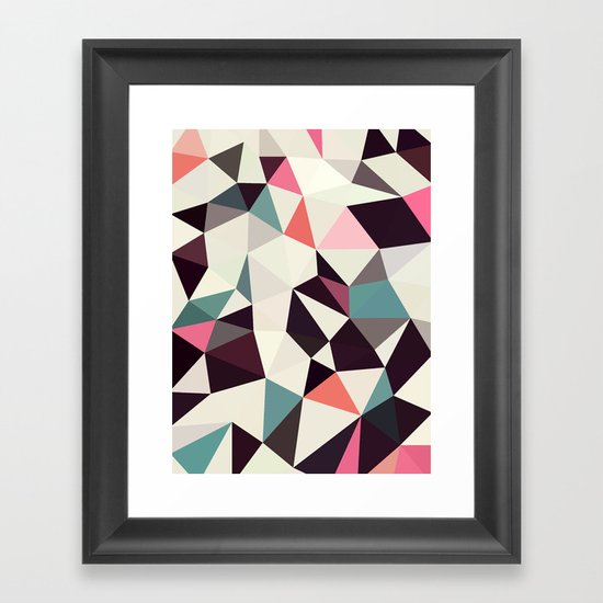 Retro Tris Light Framed Art Print