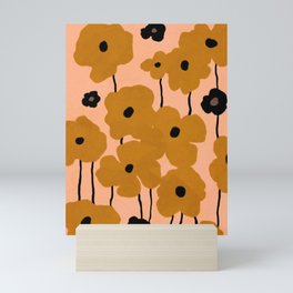 Abstract pastel wild blossoms  Mini Art Print