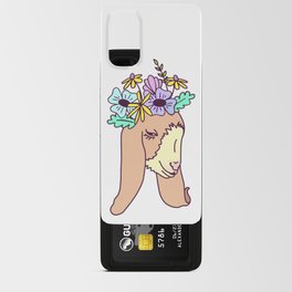 Floral Shy Goat Android Card Case