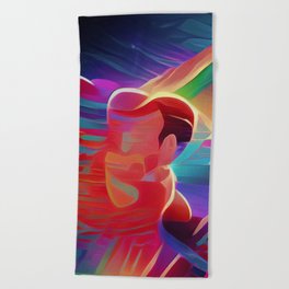 Rainbow in Love Beach Towel