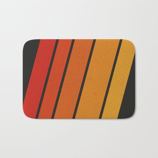 Retro 70s Stripes Bath Mat