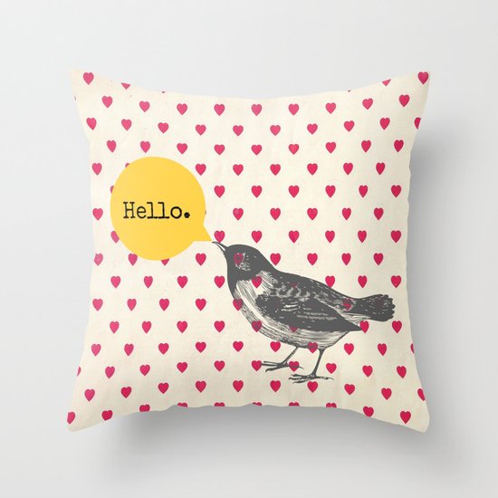 Hello Throw Pillow