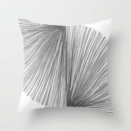 Mid Century Modern Geometric Abstract S Shape Line Drawing Pattern Throw Pillow