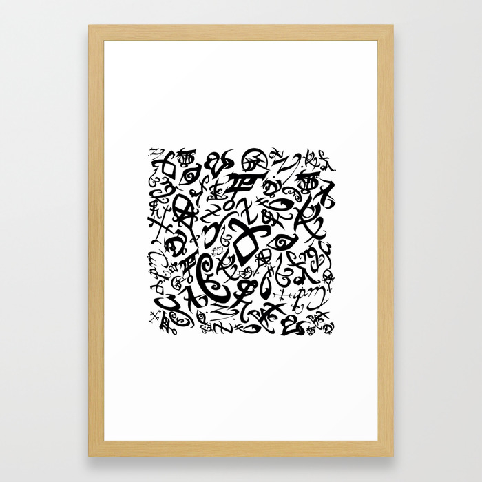 Shadowhunter Runes Framed Art Print By Thgfashion Society6