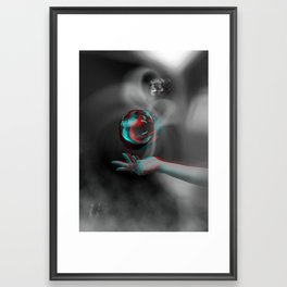 3d Sphere collage Framed Art Print