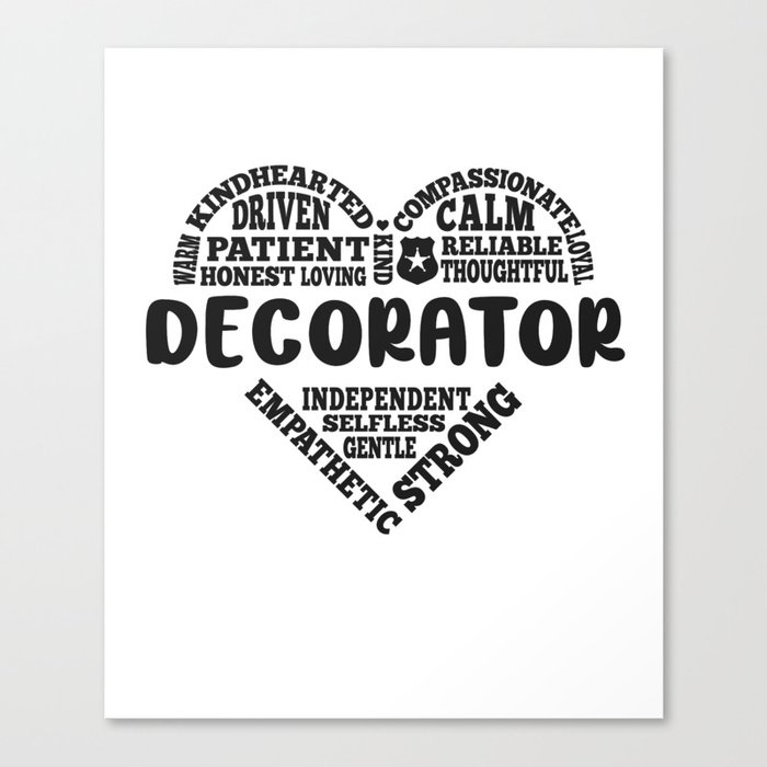 Decorator love Canvas Print