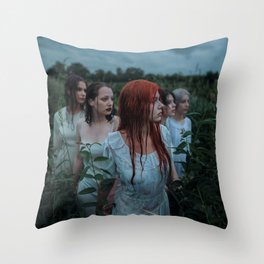 Lost horizon; the stories and visions of girls and women female friends portrait fantasy color photograph / photography Throw Pillow