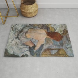 Henri De Toulouse Lautrec Rousse Rug | Henri, Woman, Water, Artist, Painter, Girly, Ballet, Portrait, Dancer, Bath 