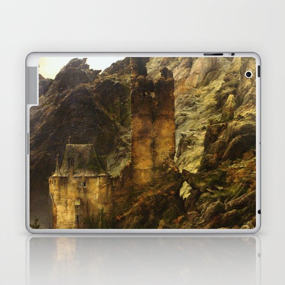Rocky landscape Gorge with ruins - Carl Friedrich Lessing  Laptop & iPad Skin