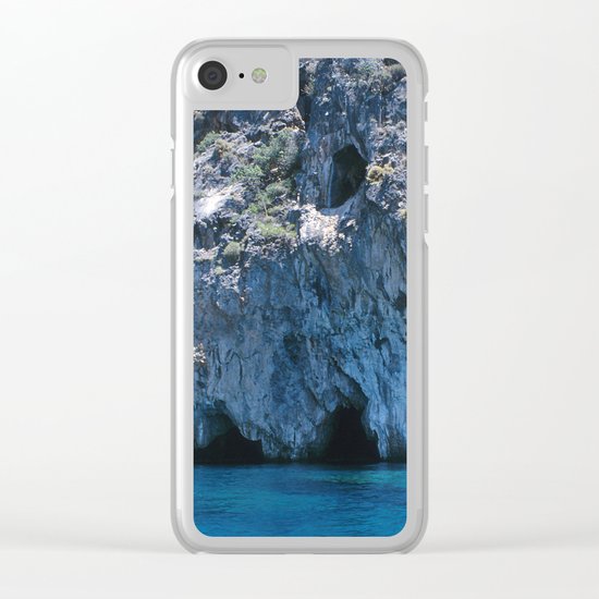NATURE'S WONDER #4 - BLUE GROTTO #art #society6 Clear iPhone Case