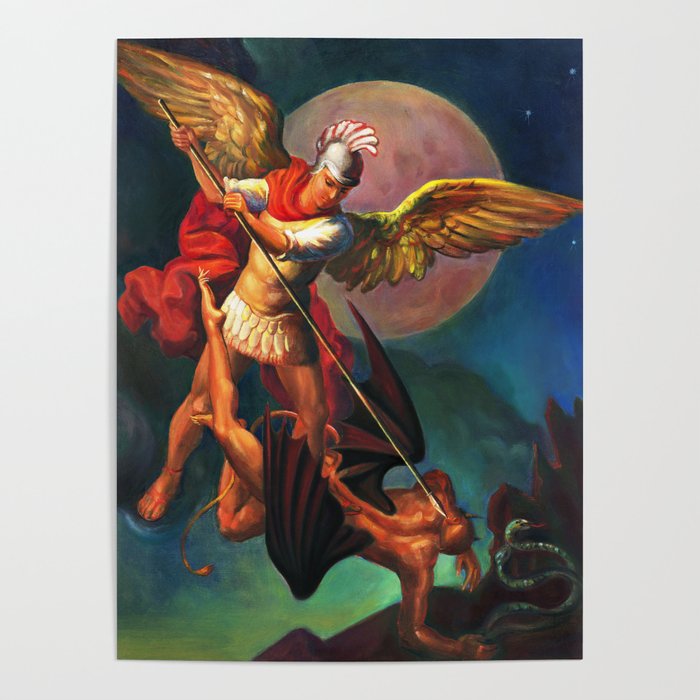 Saint Michael the Warrior Archangel Poster