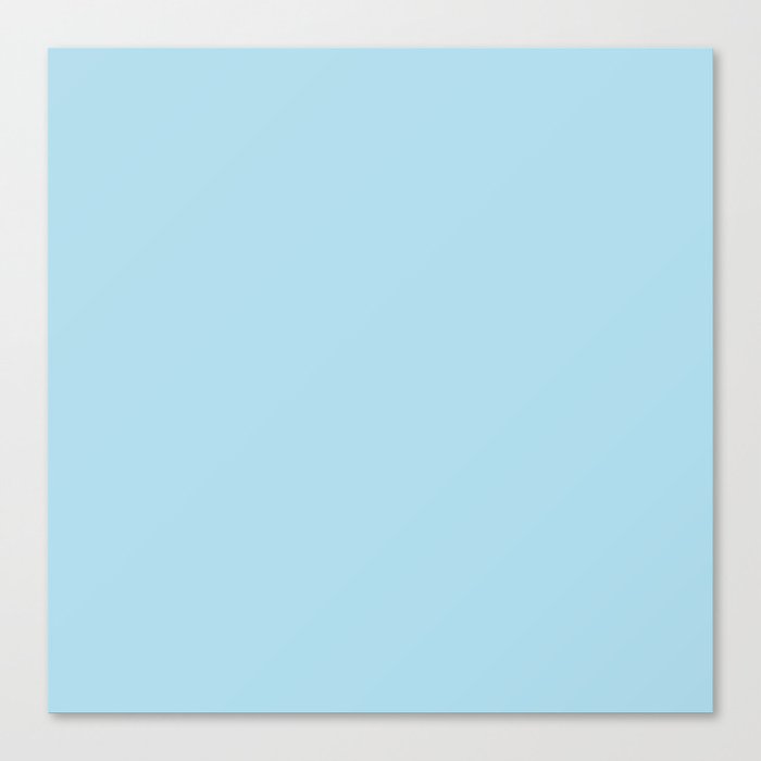 Solid Light Coral Blue Color Canvas Print