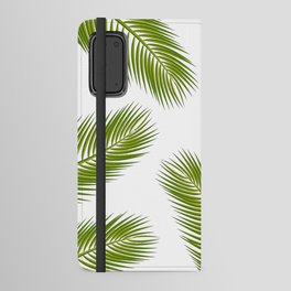 Tropical Green Palm Tree Leaves Android Wallet Case