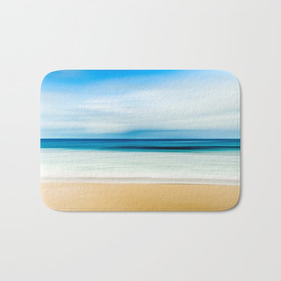 Blurred Beach Bath Mat