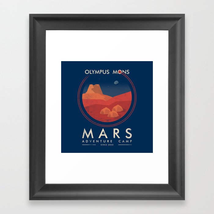 Mars adventure camp Framed Art Print