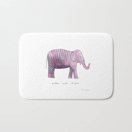 better with stripes Bath Mat