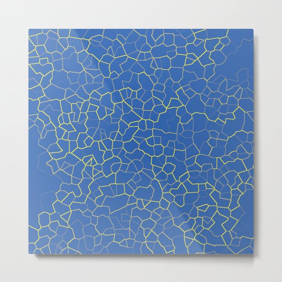 Crackle at the Poolside Metal Print