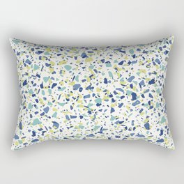 Terrazo in Blue, green and citron Rectangular Pillow